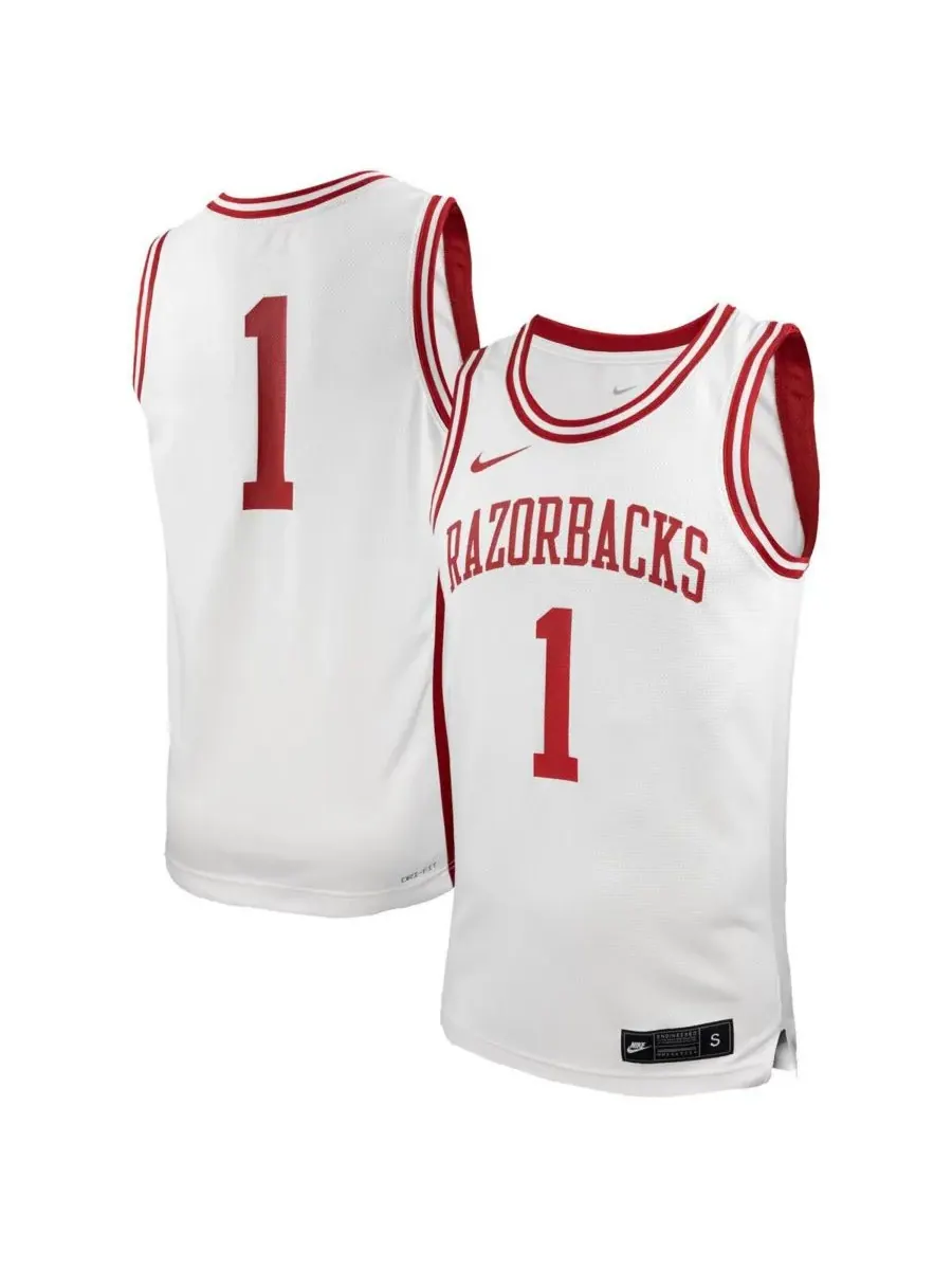 Nike Мужская белая баскетбольная майка-реплика команды Arkansas Razorbacks