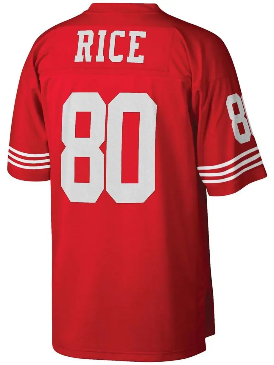 Мужская реплика футболки San Francisco 49ers Legacy - Джерри Райс Mitchell & Ness — изображение 3 из 3, алый