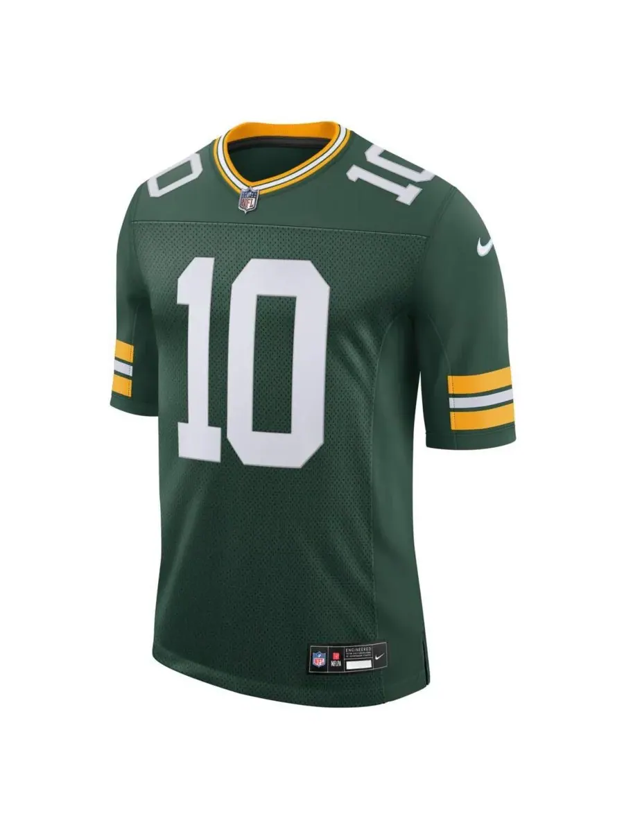 Nike Мужская футболка Jordan Love Green Green Bay Packers Team Vapor Untouchable Limited — изображение 2 из 3, зеленый