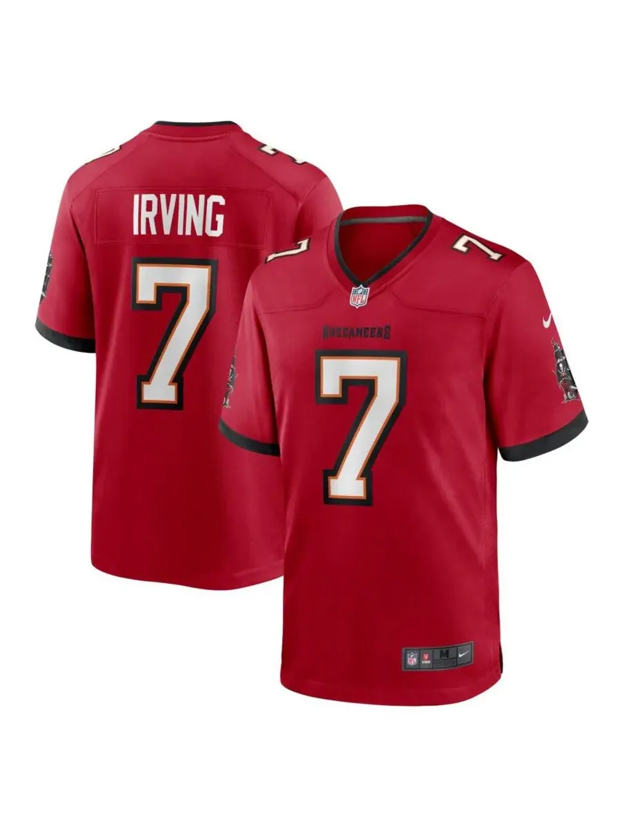 Nike Мужская красная игровая футболка команды Tampa Bay Buccaneers с фамилией Баки Ирвинг