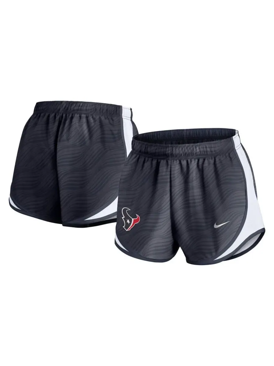 Nike Женские темно-синие шорты Tempo Performance Shorts с символикой команды Houston Texans