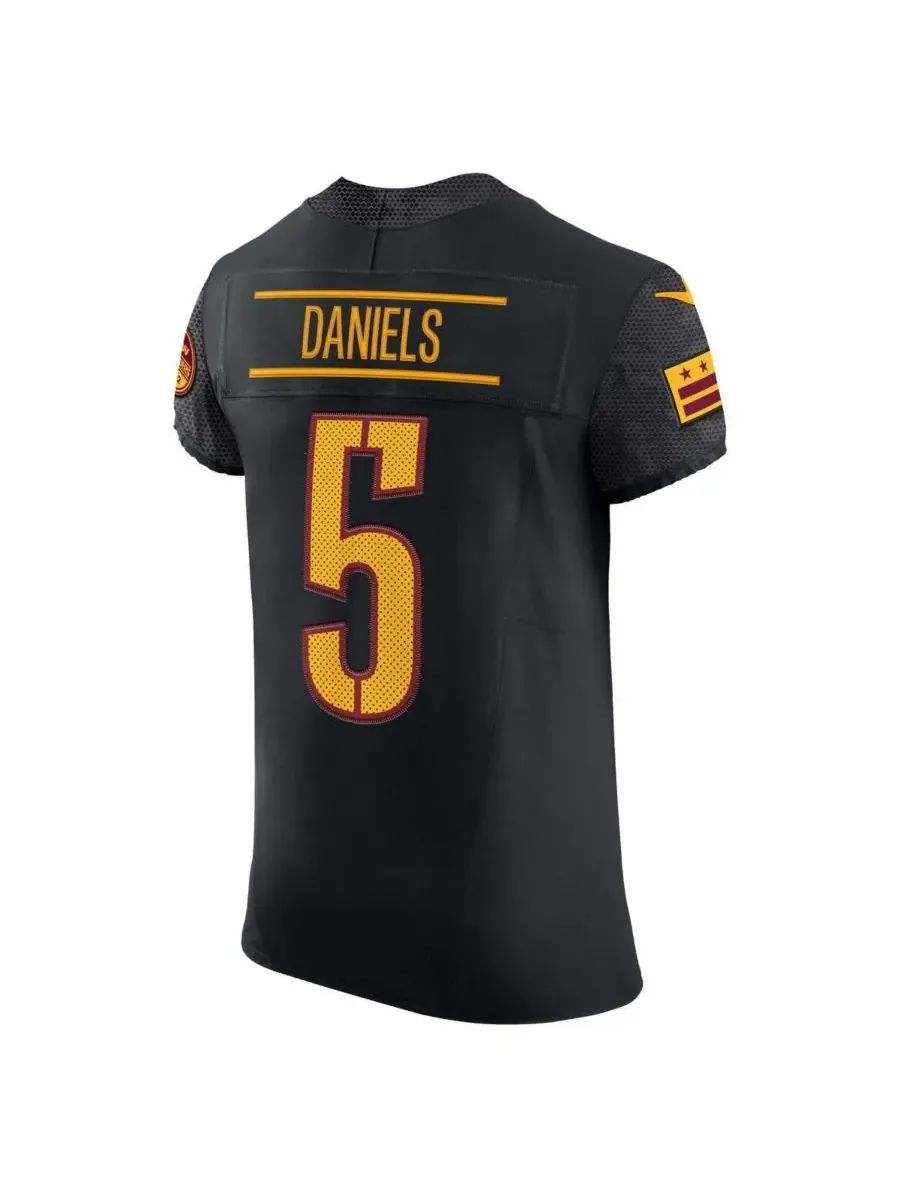 Nike Мужская черная футболка Jayden Daniels Washington Commanders Alternate Vapor FUSE Elite — изображение 2 из 3, черный