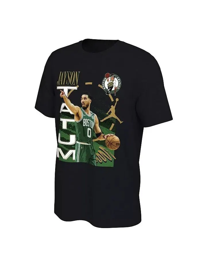 Мужская черная футболка игрока Boston Celtics с изображением Джейсона Татума Jordan — изображение 3 из 3