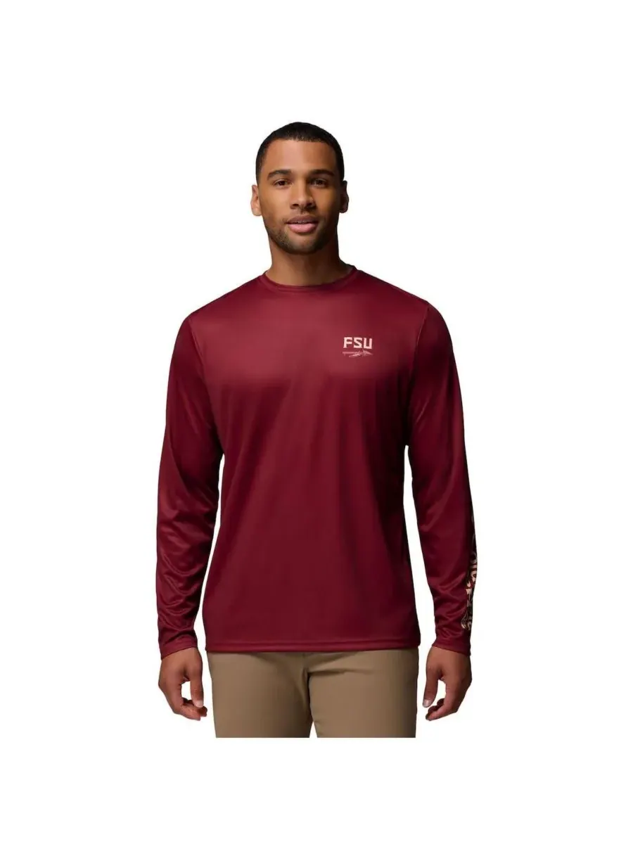 Мужская футболка с длинным рукавом Garnet Florida State Seminoles PHG Terminal Shot 3-Hit Columbia