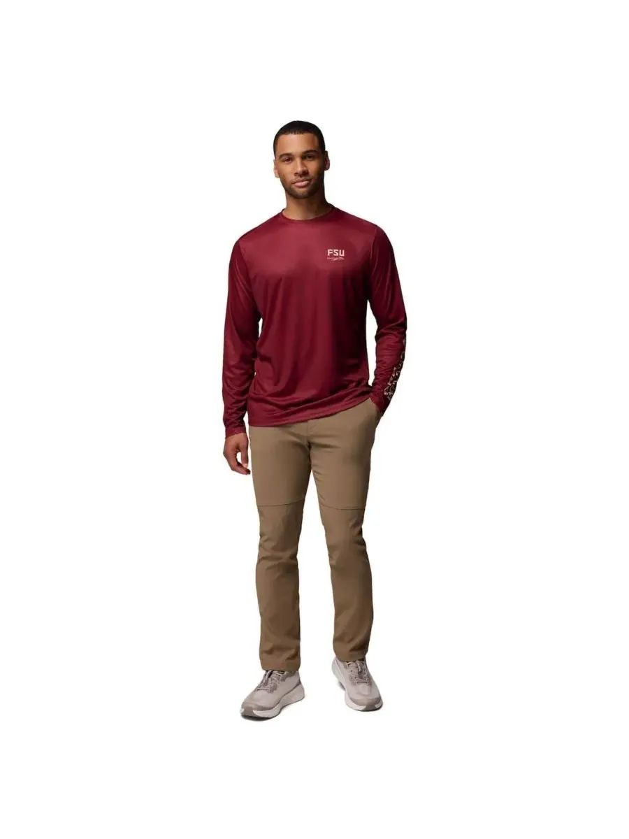 Мужская футболка с длинным рукавом Garnet Florida State Seminoles PHG Terminal Shot 3-Hit Columbia — изображение 4 из 5