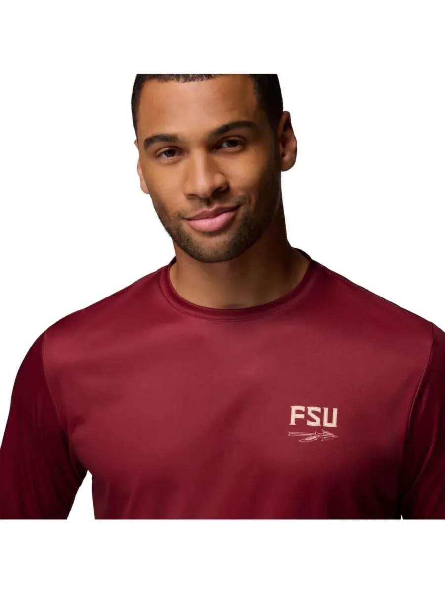 Мужская футболка с длинным рукавом Garnet Florida State Seminoles PHG Terminal Shot 3-Hit Columbia — изображение 5 из 5