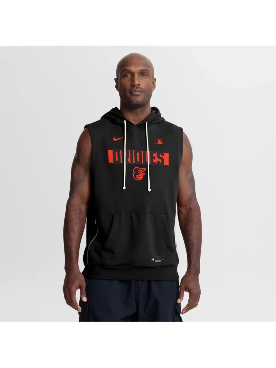 Мужская черная толстовка без рукавов Baltimore Orioles Authentic Collection Standard Issue Dri-FIT