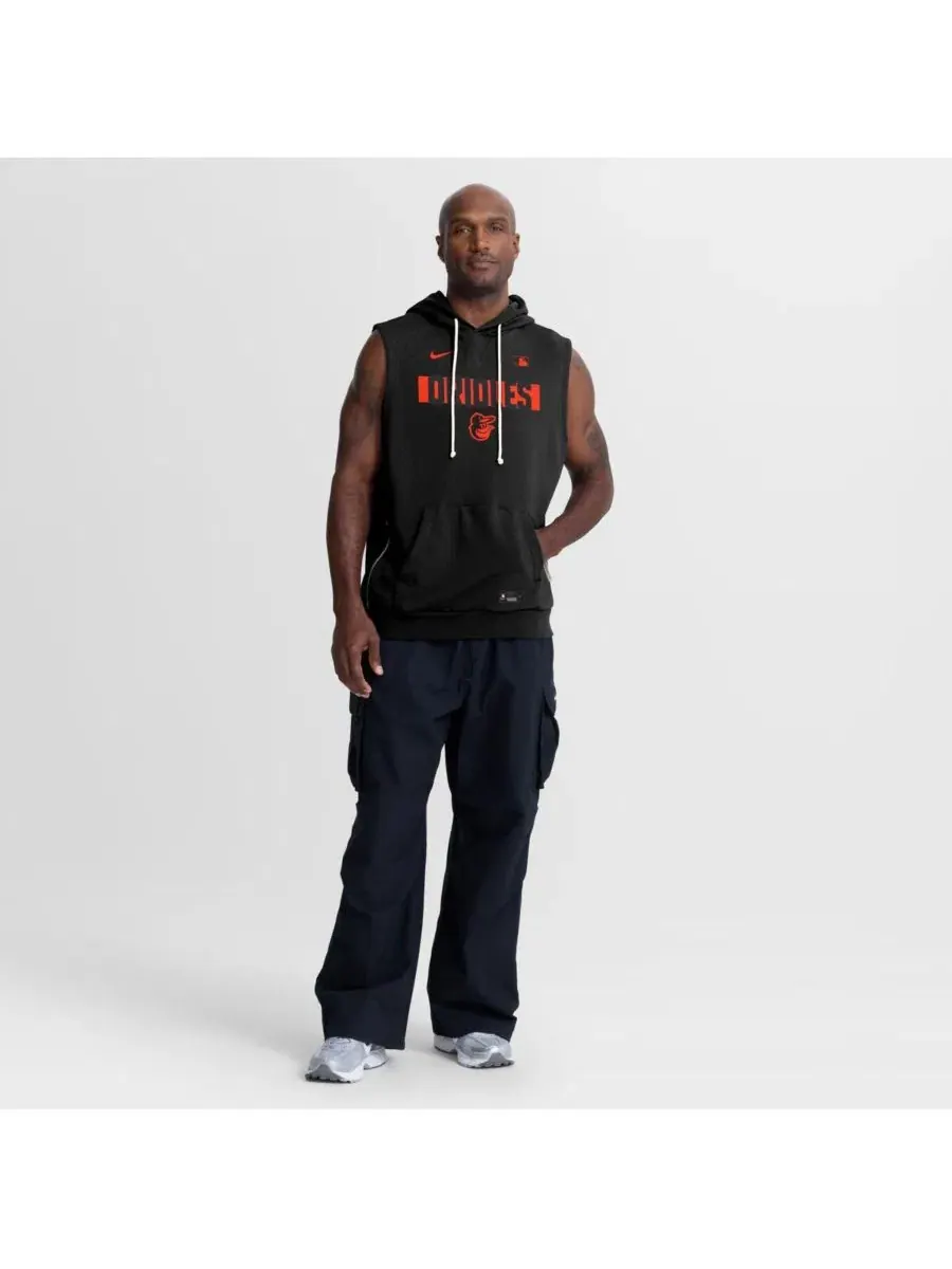Мужская черная толстовка без рукавов Baltimore Orioles Authentic Collection Standard Issue Dri-FIT — изображение 3 из 4