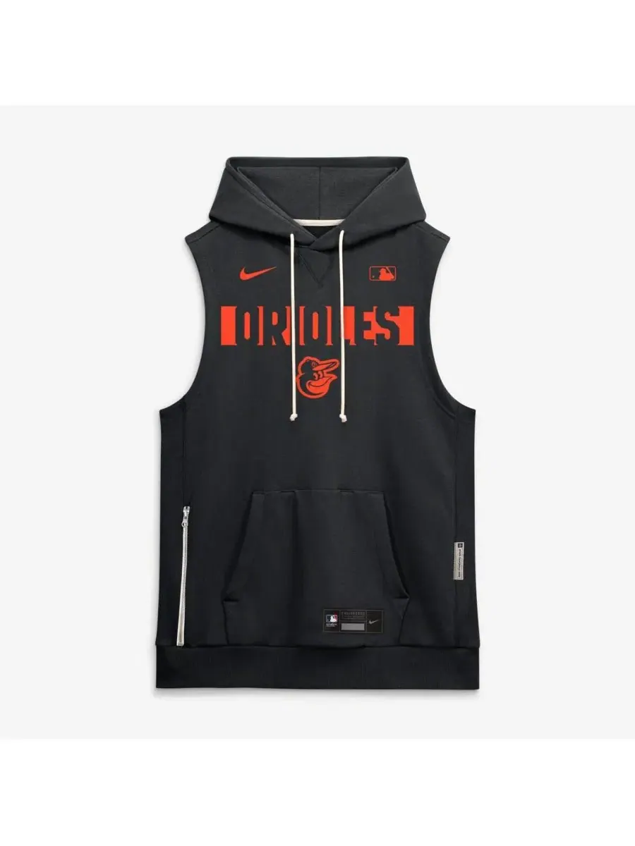 Мужская черная толстовка без рукавов Baltimore Orioles Authentic Collection Standard Issue Dri-FIT — изображение 4 из 4