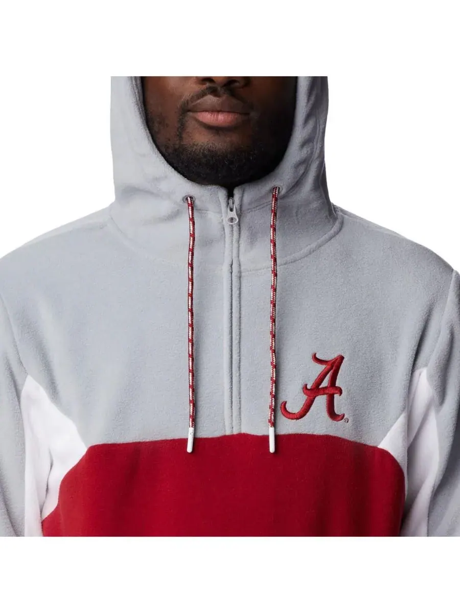 Columbia Мужская толстовка на молнии Crimson Alabama Crimson Tide Lodge — изображение 2 из 3, красный