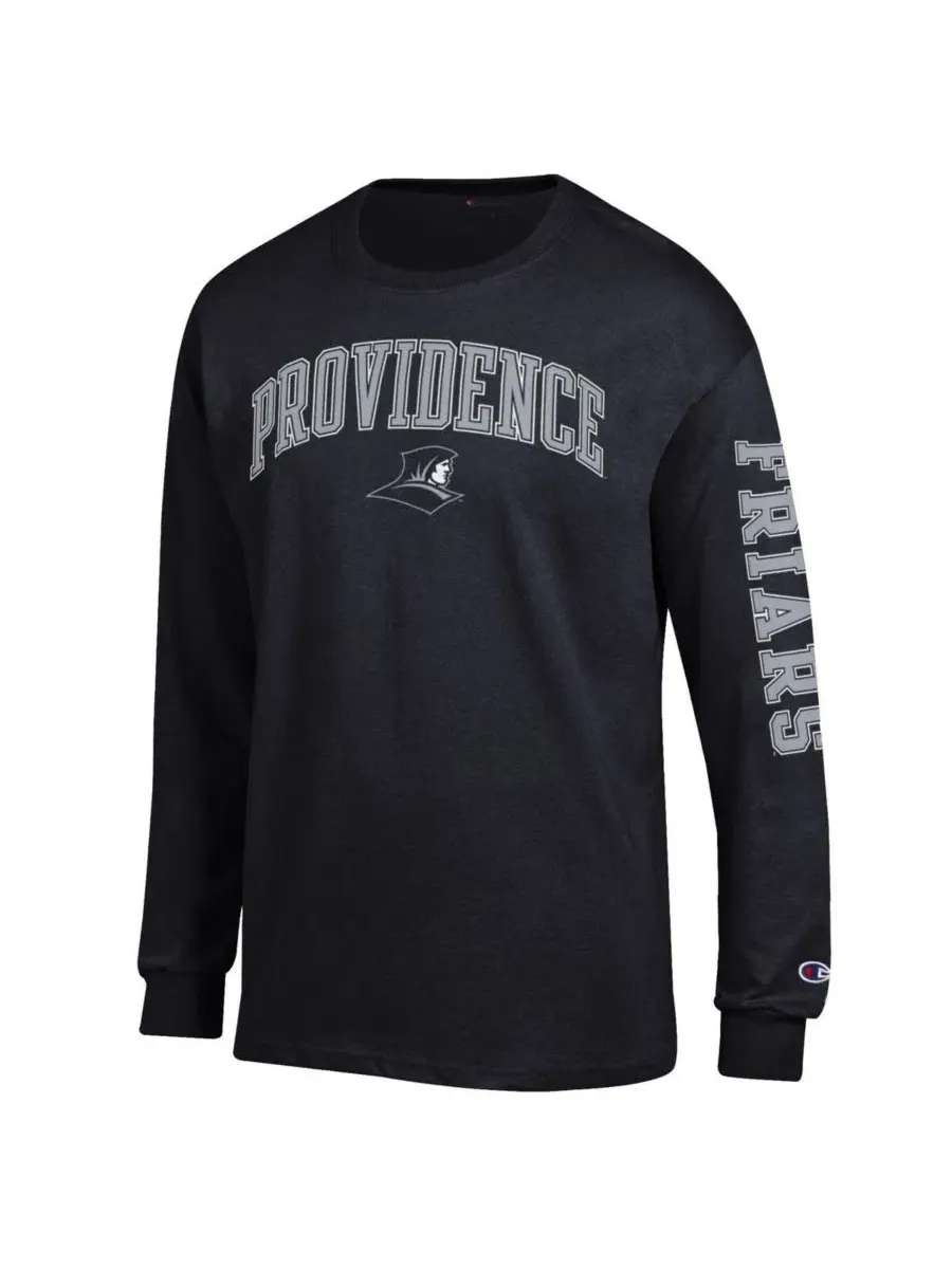 Мужская черная футболка с длинными рукавами Providence Friars Arch Over Logo 2-Hit Champion — изображение 3 из 3, черный