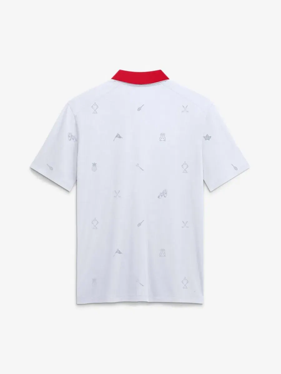 Поло Nike Vapor Pattern Dri-FIT с вышитым логотипом — изображение 2 из 2, белый