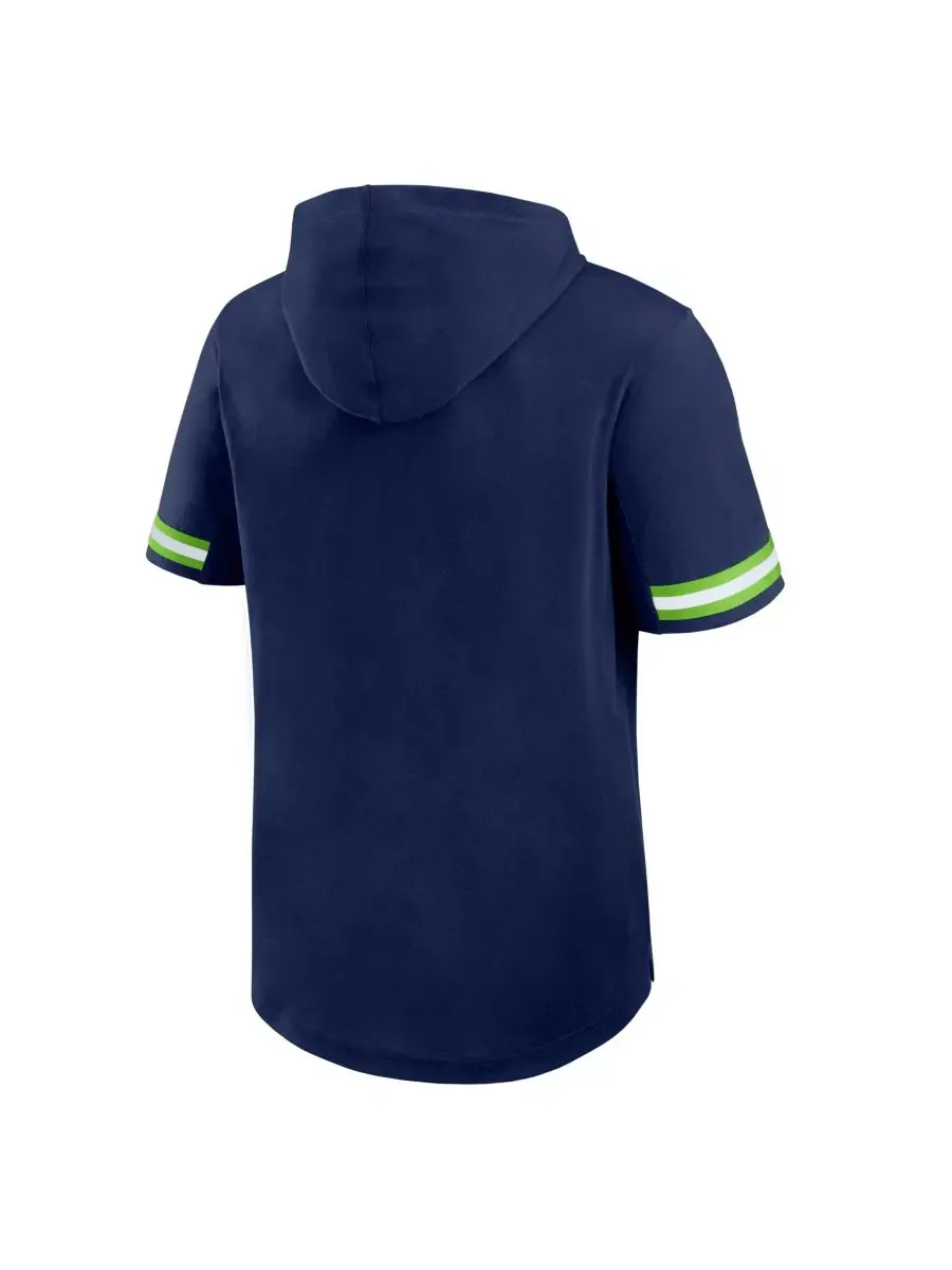 Футболка с капюшоном с коротким рукавом College Navy Seattle Seahawks Optimal Play Fanatics — изображение 3 из 5