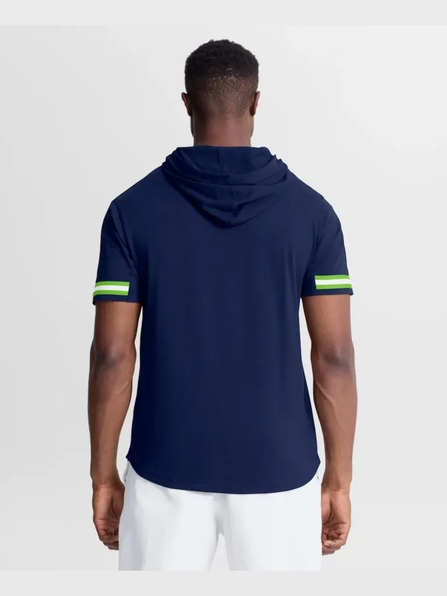 Футболка с капюшоном с коротким рукавом College Navy Seattle Seahawks Optimal Play Fanatics — изображение 4 из 5