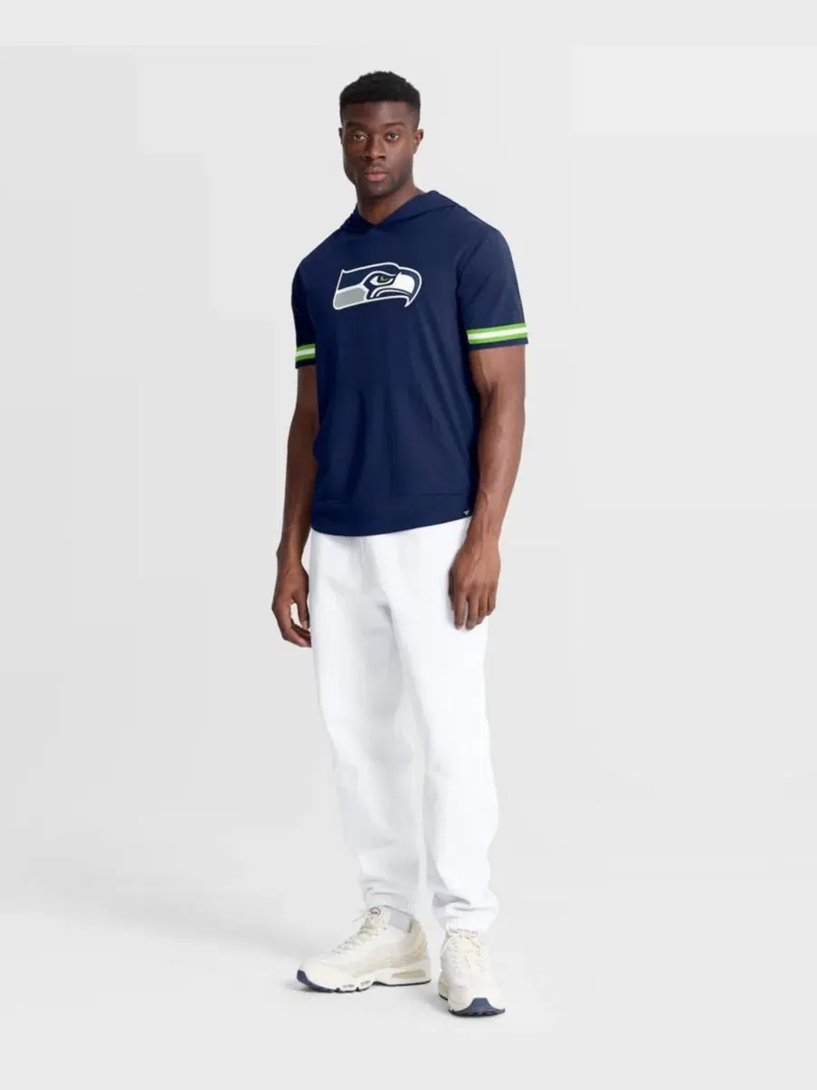 Футболка с капюшоном с коротким рукавом College Navy Seattle Seahawks Optimal Play Fanatics — изображение 5 из 5