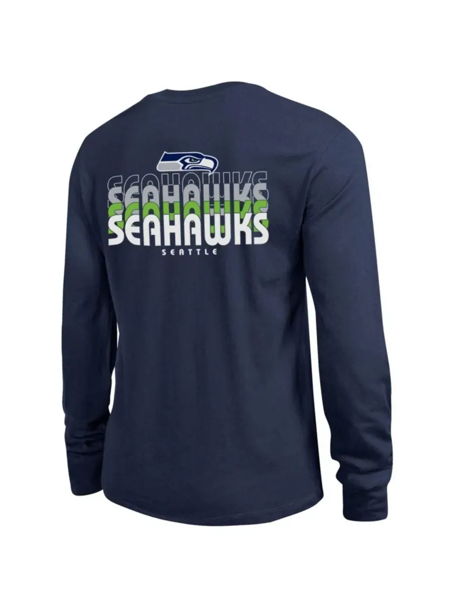 Футболка с длинным рукавом Seattle Seahawks Core Champion — изображение 3 из 3, темно-синий