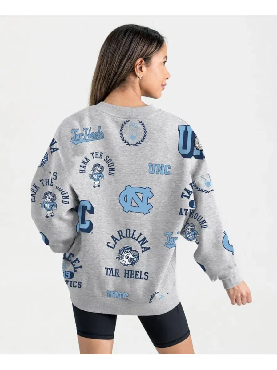 Флисовый свитшот с принтом Always on Repeat Gameday Couture — изображение 2 из 4, серый