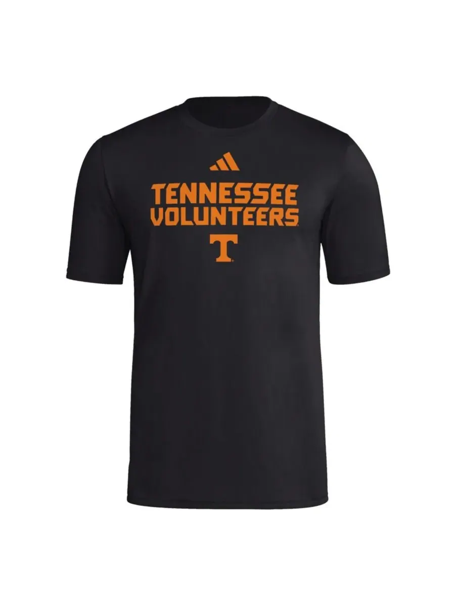 Футболка с коротким рукавом, с принтом, Tennessee Volunteers Wordmark Poly adidas — изображение 3 из 3, черный