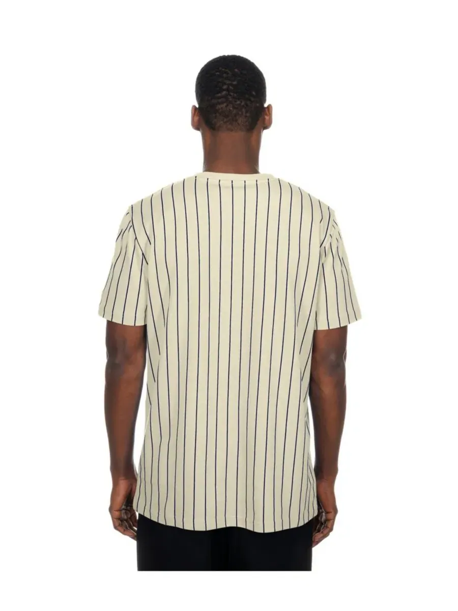 Футболка с принтом Throwback Meshback Pinstripe New Era — изображение 2 из 4, бежевый