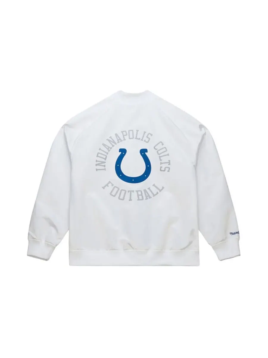 Mitchell & Ness Мужская белая куртка Indianapolis Colts с двойным клатчем, рукавами реглан и — изображение 2 из 3, белый