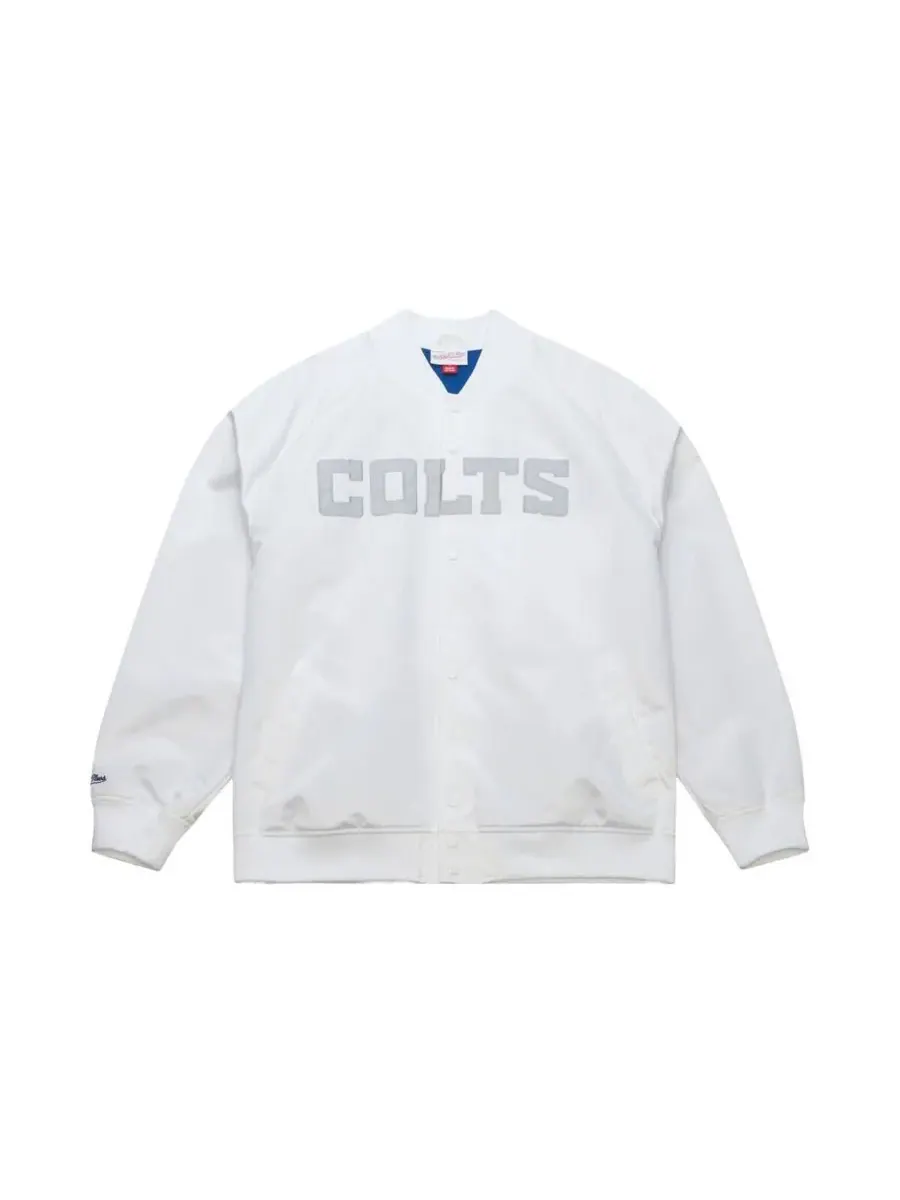 Mitchell & Ness Мужская белая куртка Indianapolis Colts с двойным клатчем, рукавами реглан и — изображение 3 из 3, белый
