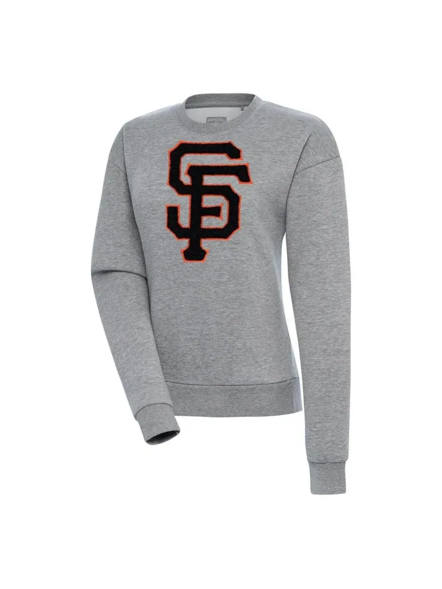 Женская толстовка из синели цвета меланж с символикой команды San Francisco Giants Victory Antigua
