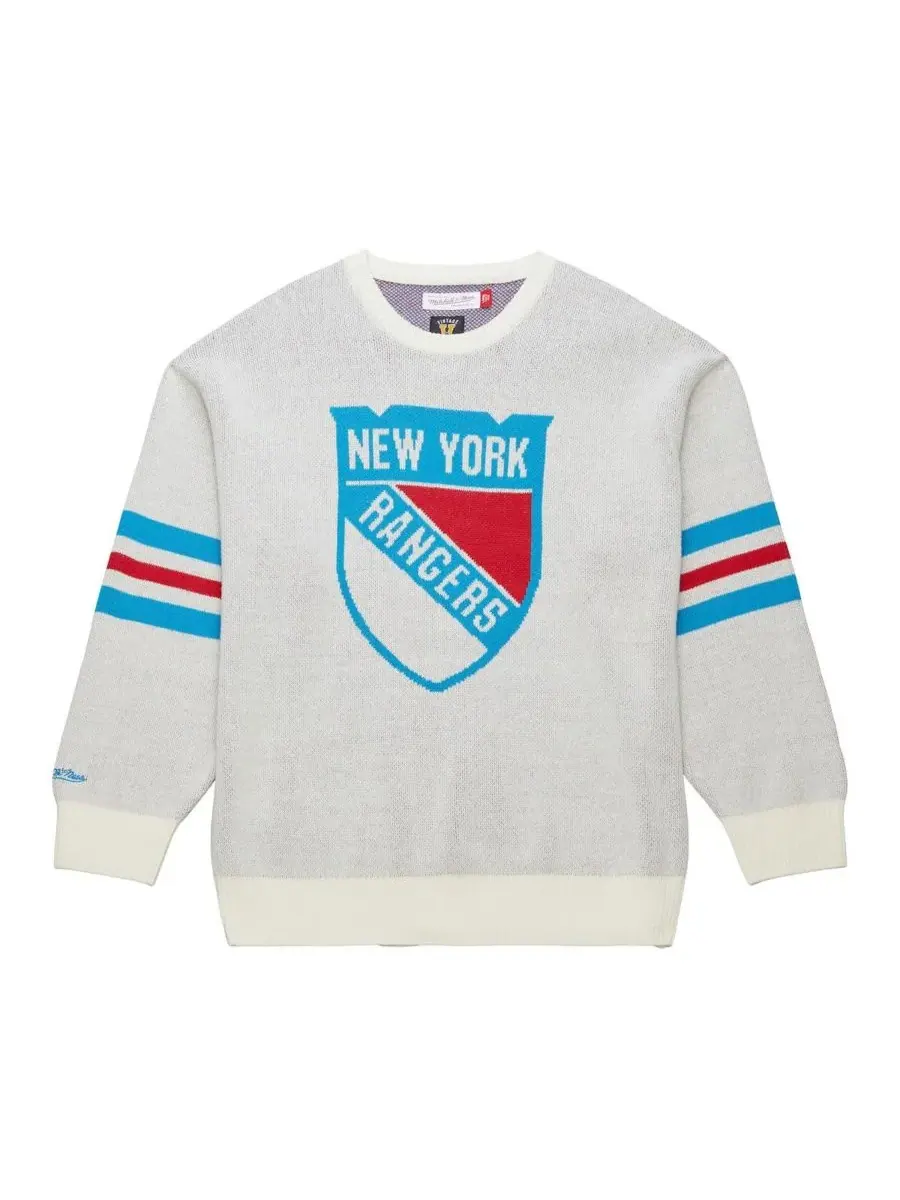Mitchell & Ness Мужской кремовый свитер с ретро-логотипом New York Rangers, посвященный столетию