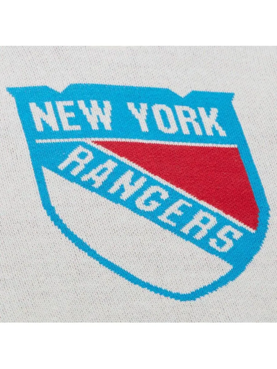 Mitchell & Ness Мужской кремовый свитер с ретро-логотипом New York Rangers, посвященный столетию — изображение 3 из 4