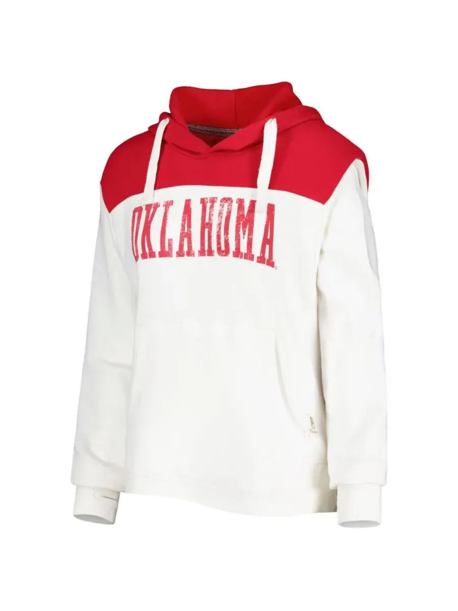 Pressbox Женская белая/красная толстовка с капюшоном Oklahoma Sooners Chicago 2-Hit Yoke — изображение 3 из 3, белый