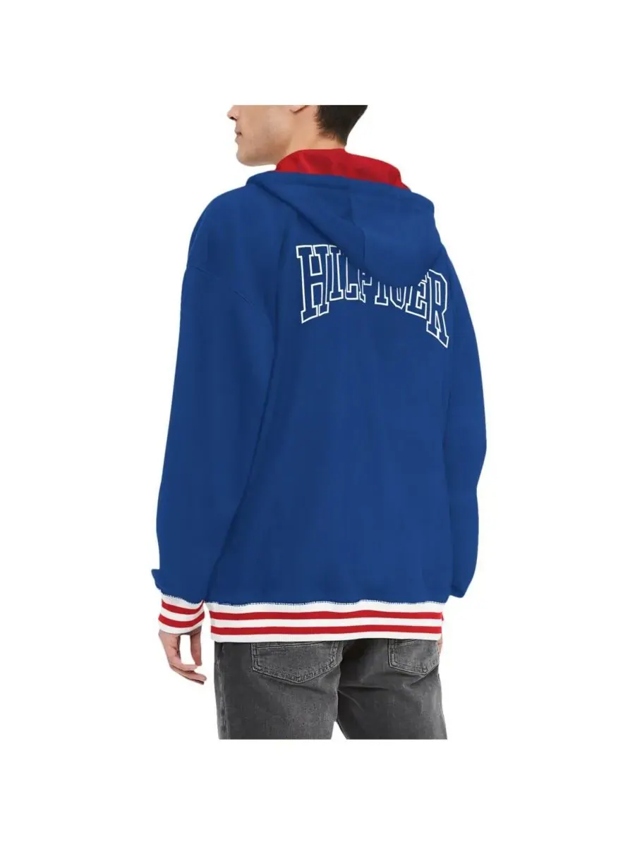 Мужская толстовка Royal Buffalo Bills Aaron с застежкой-молнией на четверть длины Tommy Hilfiger — изображение 2 из 3