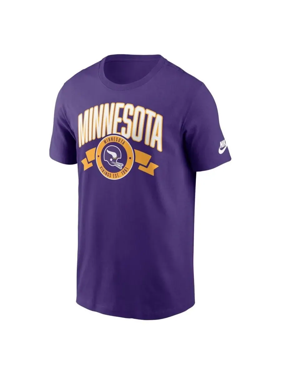Nike Мужская фиолетовая футболка Minnesota Vikings Rewind с изображением спереди и сзади — изображение 2 из 3, фиолетовый