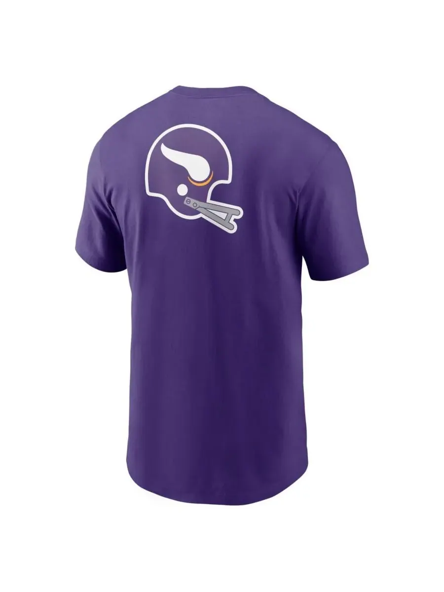 Nike Мужская фиолетовая футболка Minnesota Vikings Rewind с изображением спереди и сзади — изображение 3 из 3, фиолетовый