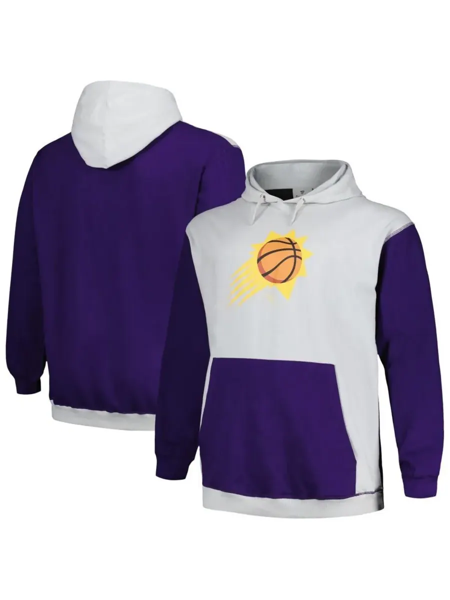 Fanatics Мужская фиолетово-серебристая толстовка с капюшоном Phoenix Suns большого размера Primary