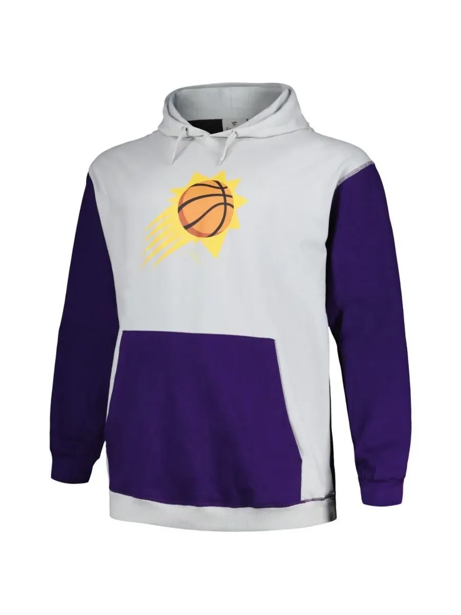 Fanatics Мужская фиолетово-серебристая толстовка с капюшоном Phoenix Suns большого размера Primary — изображение 2 из 3