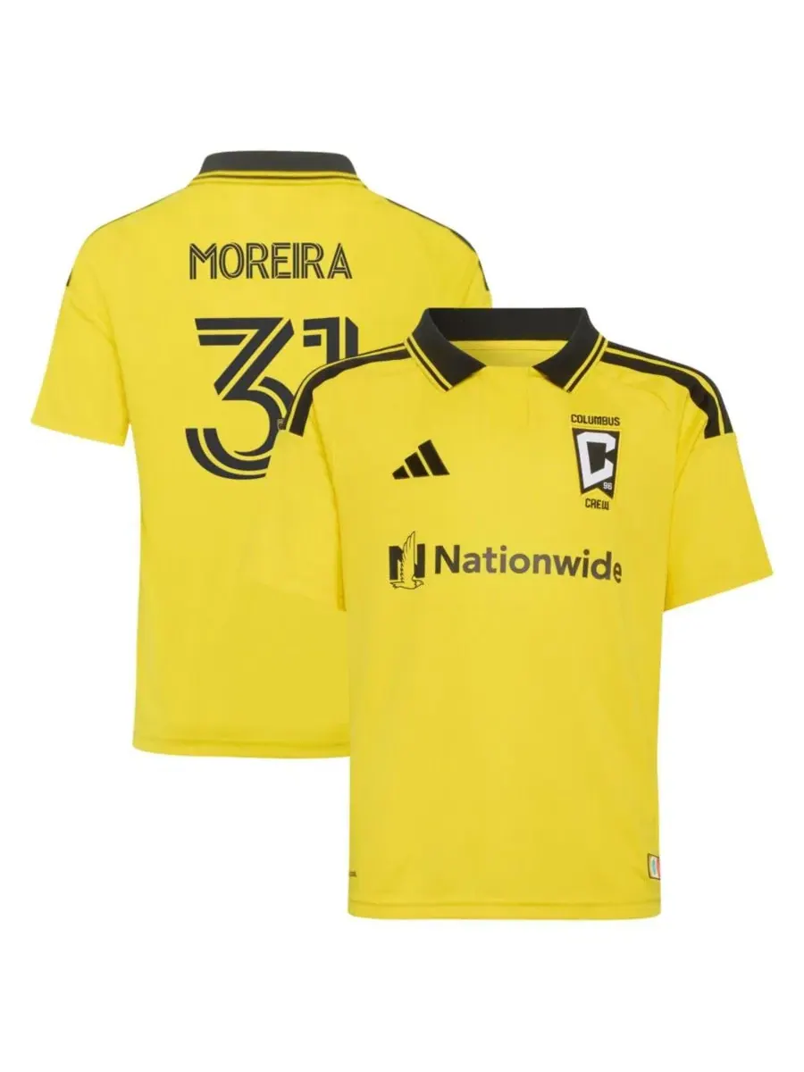 Футболка с воротником-поло Steven Moreira Yellow Columbus Crew 2026 The Crafted for Excellence Kit