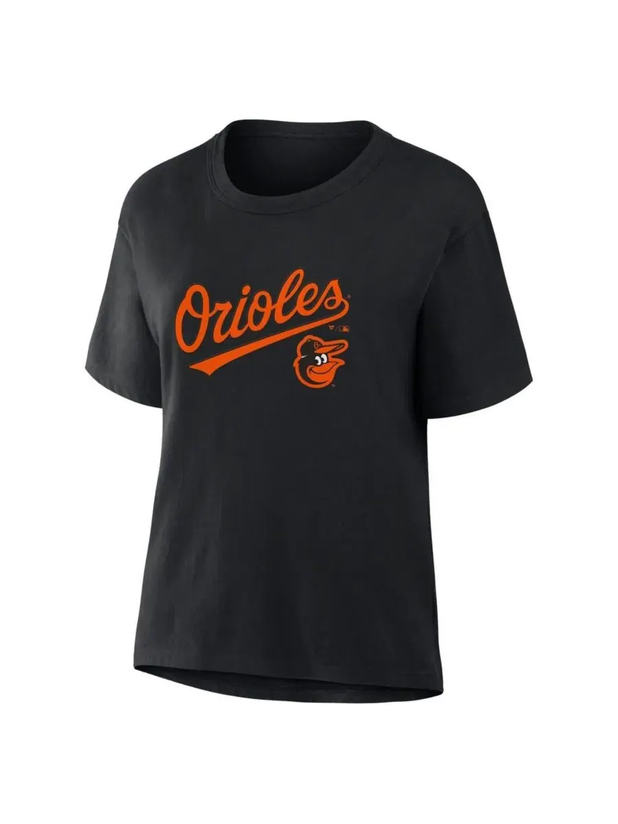 Футболка женская с принтом Baltimore Orioles Lockup Legacy Fanatics — изображение 2 из 3, черный