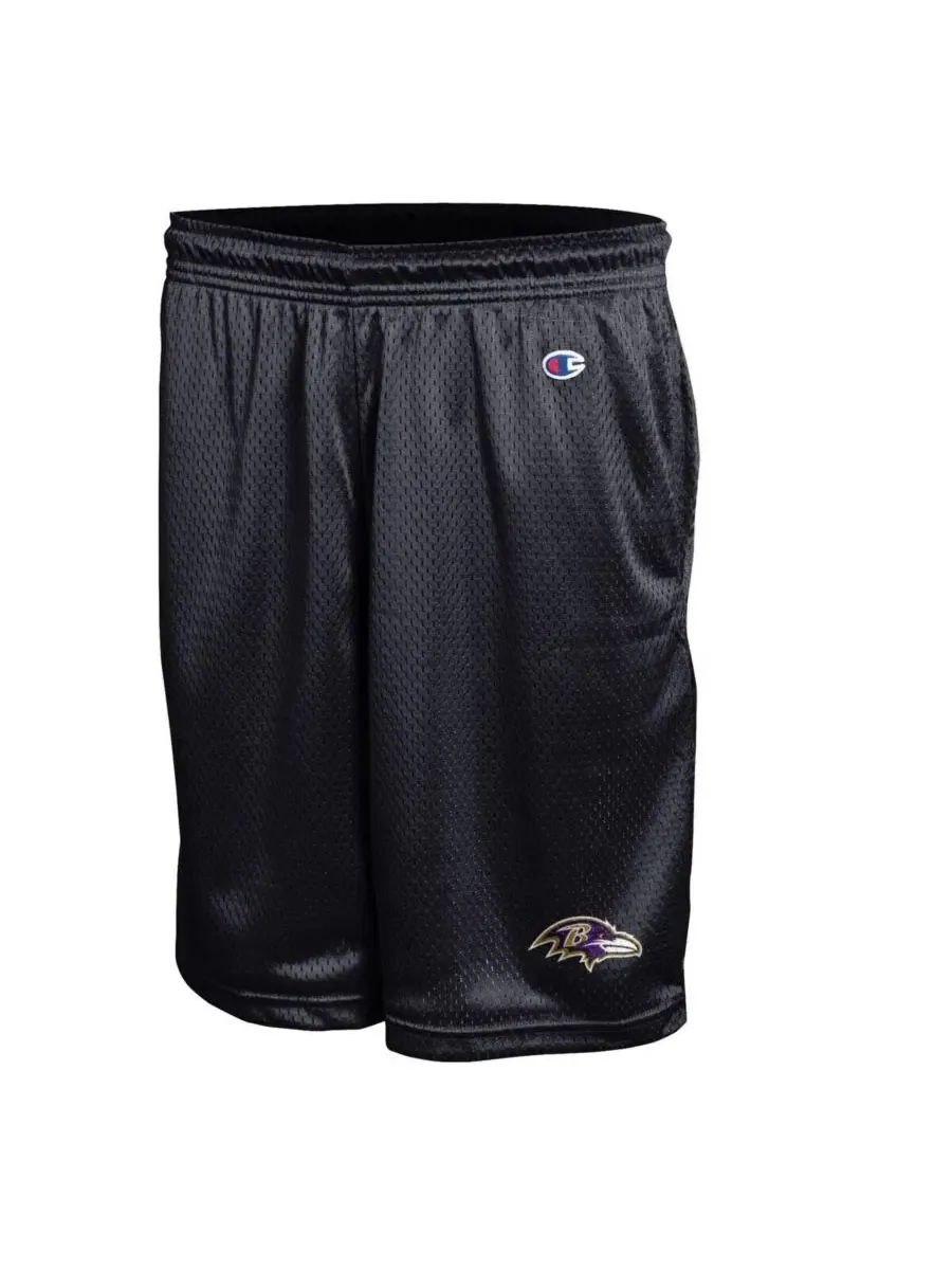 Мужские шорты из сетки с принтом Baltimore Ravens Classic Mesh Champion — изображение 2 из 3, черный
