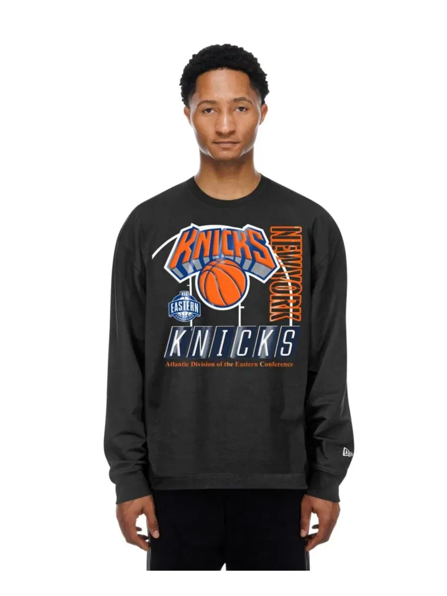 Свитшот из флиса с принтом New York Knicks Leisure Collection New Era