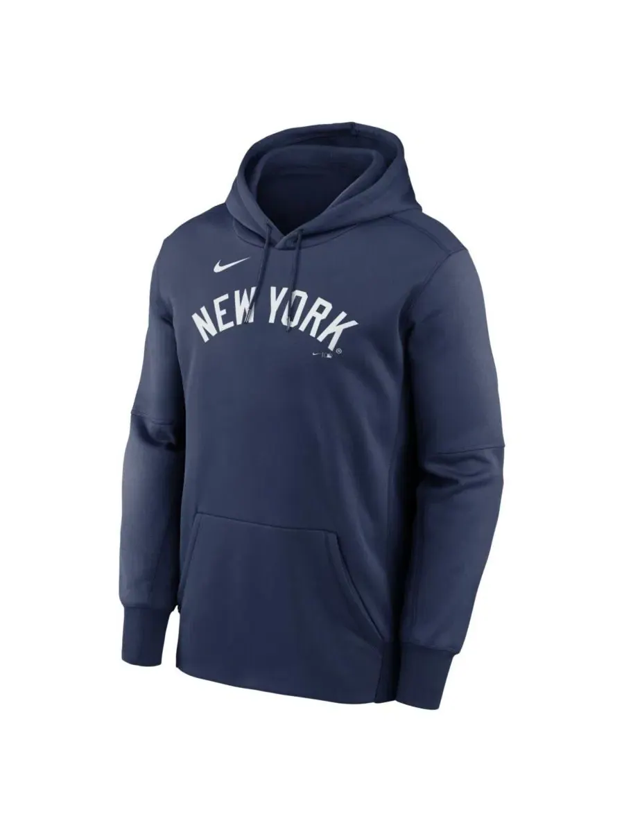 Худи Nike Therma с длинным рукавом, с принтом New York Yankees — изображение 3 из 3, темно-синий