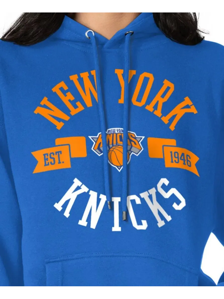 Худи с капюшоном New York Knicks City G-III 4Her by Carl Banks — изображение 2 из 3, королевский