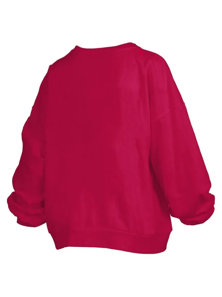 Флисовый свитшот с принтом Janise Fleece Pressbox — изображение 2 из 3, красный