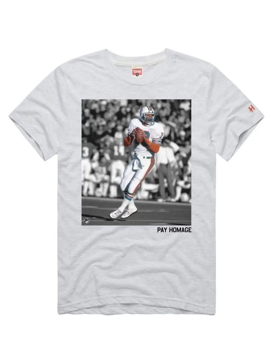 Футболка с принтом Dan Marino Pay Homage Homage — изображение 2 из 3, пепельный