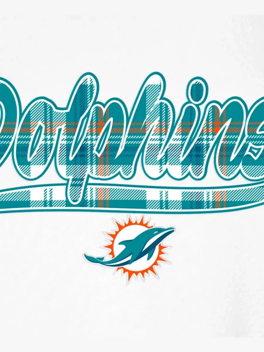 Женская футболка с коротким рукавом с принтом Miami Dolphins 3rd Down New Era — изображение 2 из 4, белый голубой