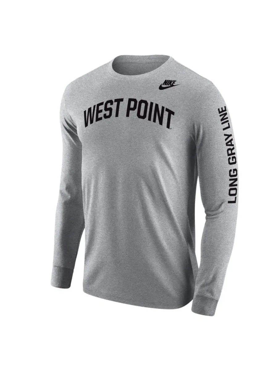 Футболка с длинным рукавом с принтом West Point Classic Collection Nike — изображение 2 из 3, серый