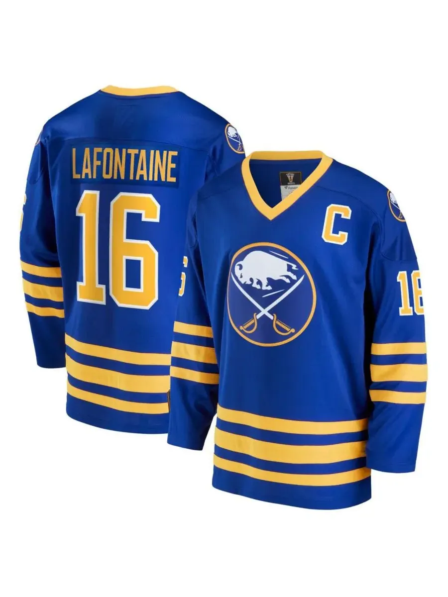 Мужская хоккейная джерси с длинным рукавом Pat LaFontaine Fanatics