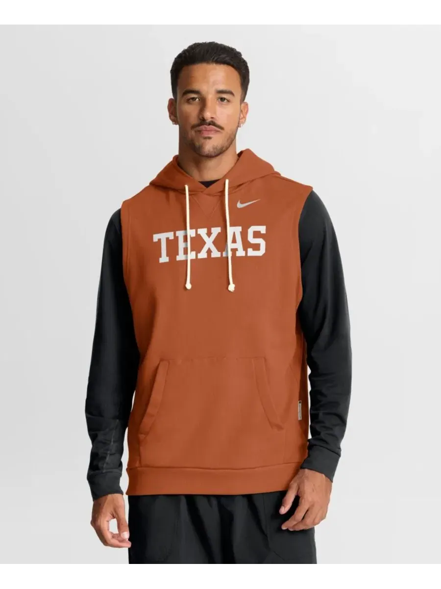 Худи без рукавов с принтом Texas Longhorns 2026 Sideline Sleeveless Dri-FIT Hoodie Nike