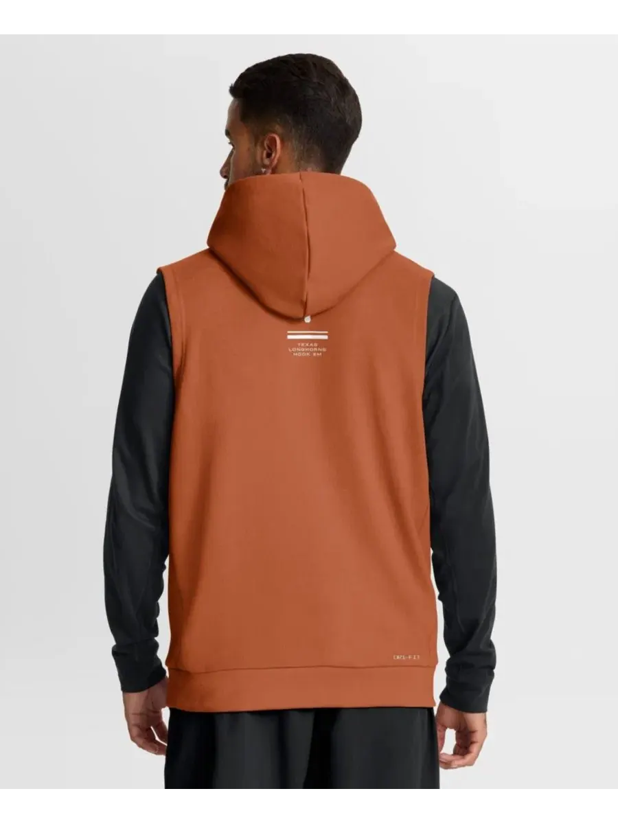 Худи без рукавов с принтом Texas Longhorns 2026 Sideline Sleeveless Dri-FIT Hoodie Nike — изображение 2 из 5, оранжевый