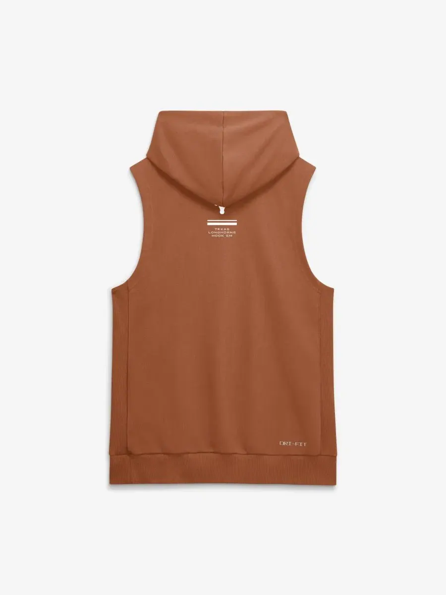 Худи без рукавов с принтом Texas Longhorns 2026 Sideline Sleeveless Dri-FIT Hoodie Nike — изображение 5 из 5, оранжевый