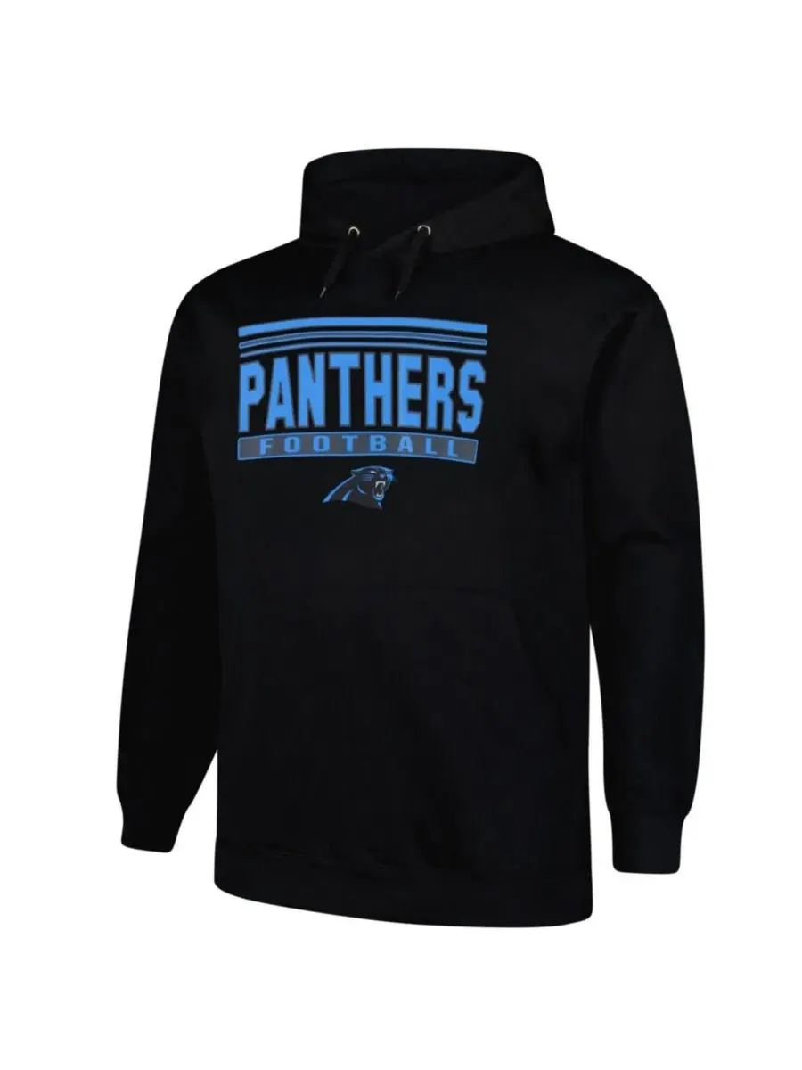 Худи с капюшоном с принтом Carolina Panthers Big Tall Pop Fanatics — изображение 3 из 3, черный