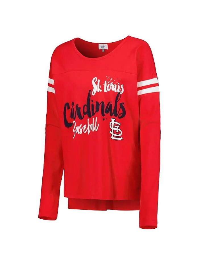 Красная женская футболка с длинным рукавом St. Louis Cardinals Free Agent Touch — изображение 3 из 3, красный